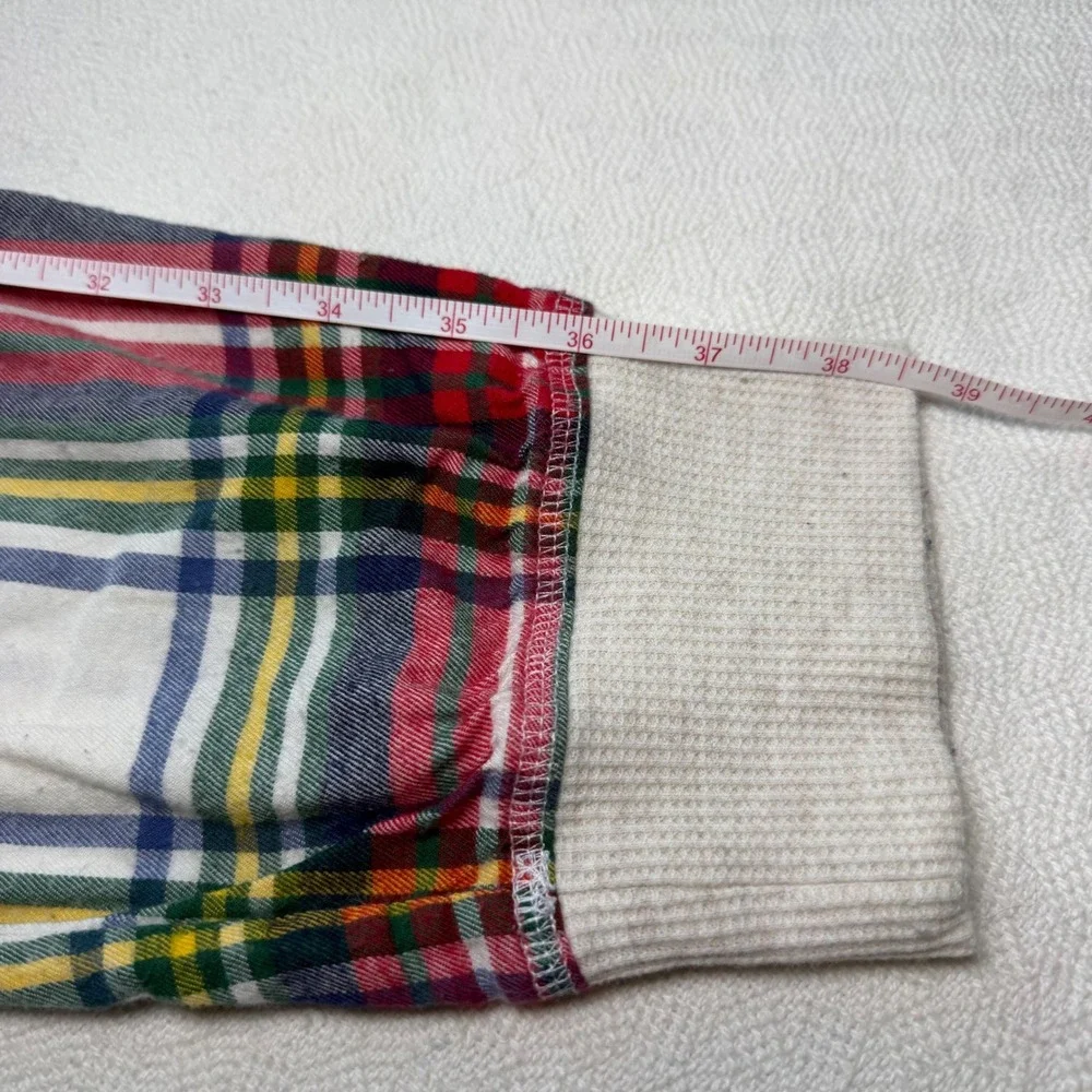 Aerie Womens Plaid Flannel Pajama Pants Joggers Red Green M Long 8812273099